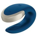 SATISFYER - VIBRATORE DOUBLE LOVE PARTNER DI LUSSO BLU - immagine 2