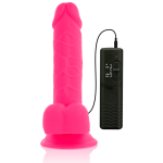 DIVERSIA - DILDO VIBRANTE FLESSIBILE ROSA 20.5 CM -O- 4.2 CM - immagine 5