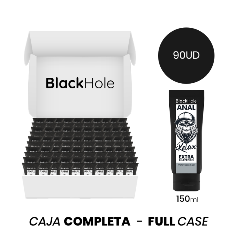 MOQ 90 - BLACK HOLE GEL A BASE DACQUA EXTRA DILATAZIONE 150 ML