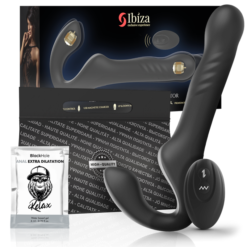 IBIZA - VIBRATORE SENZA CINGHIA CON TELECOMANDO UP  DOWN