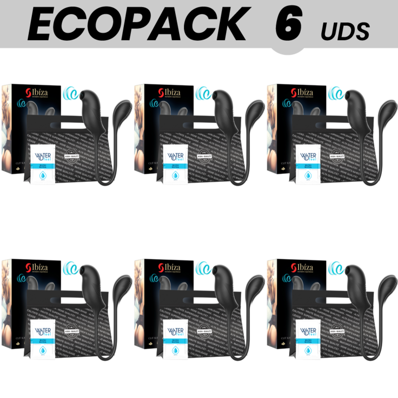 ECOPACK 6 UNITÀ - STIMOLATORE IBIZA CON ASPIRAZIONE MAGICA DEL CLITORIDE E VIBRAZIONE
