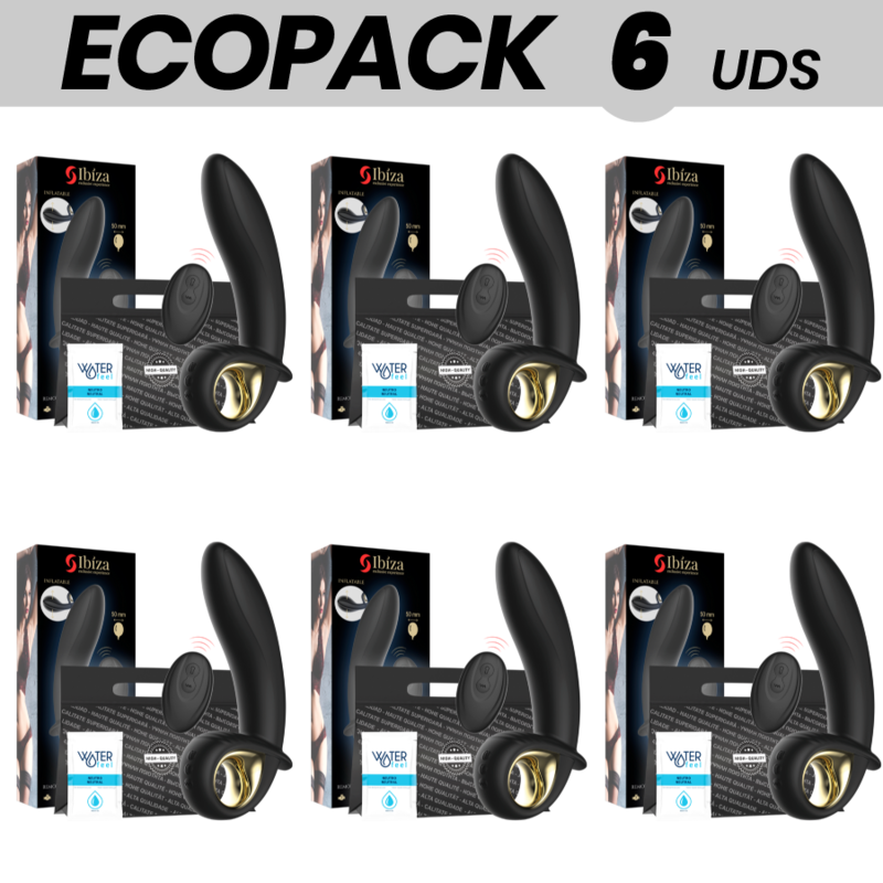 ECOPACK 6 UNIT - IBIZA VIBRATORE GONFIABILE CON TELECOMANDO