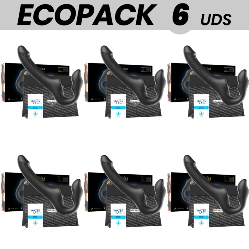 ECOPACK 6 UNIT - IBIZA VIBRATORE SENZA CINGHIE CON TELECOMANDO 3 MOTORI 1000 COMBINAZIONI