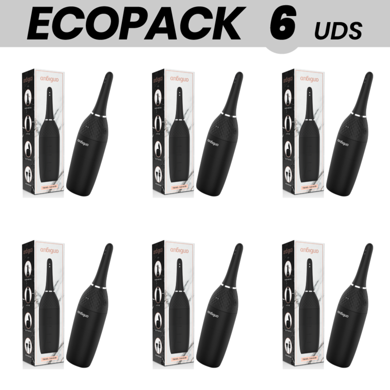 ECOPACK 6 UNIT - ANBIGUO ULTIMATE AUTOMATIC DOUCHE ANAL CLEANER NERO