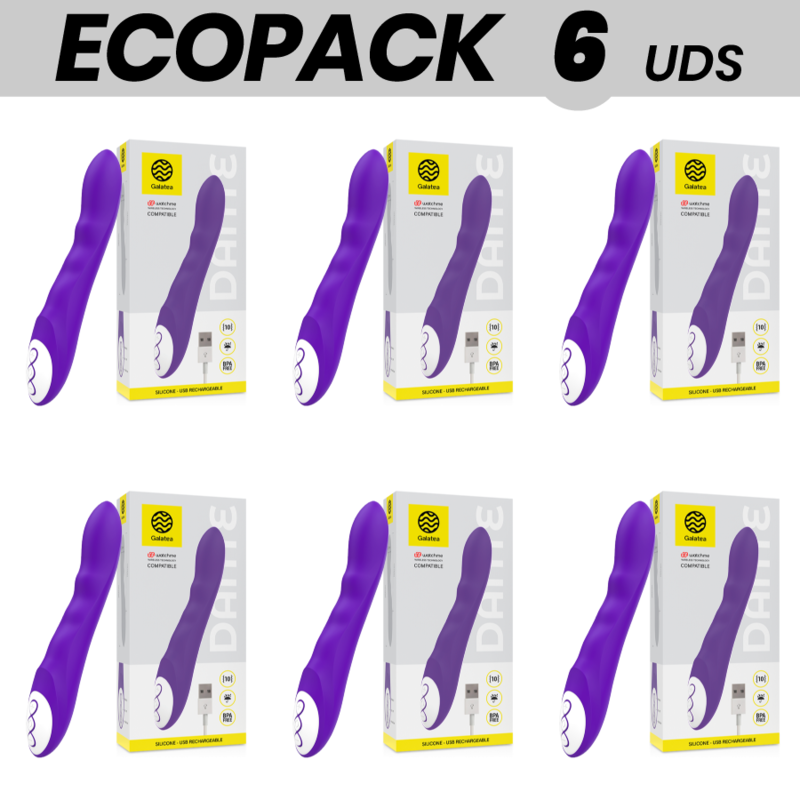img_145867_b272215407caac05994d140bf599e370_1.png ECOPACK 6 UNIT - VIBRATORE GALATEA DANTE LILAC COMPATIBILE CON TECNOLOGIA WIRELESS WATCHME - immagine 1