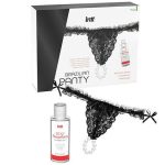 INTT RELEASES - SLIP NERO BRASILIANO CON PERLE E GEL LUBRIFICANTE 50 ML - immagine 4