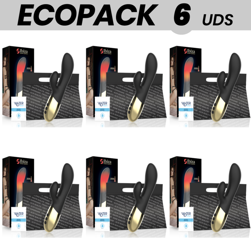 ECOPACK 6 UNIT - IBIZA VIBRATORE CONIGLIO RISCALDANTE