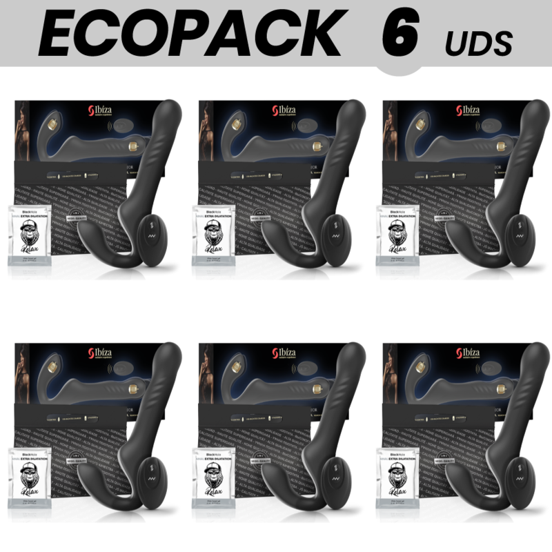 ECOPACK 6 UNIT - IBIZA VIBRATORE SENZA CINGHIE CON TELECOMANDO UP  DOWN