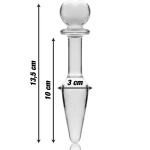 NEBULA SERIES BY IBIZA - MODELO 7 PLUG CRISTAL TRANSPARENTE 13.5 CM -O- 3 CM - immagine 3