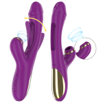 INTENSE - ATENEO VIBRATORE MULTIFUNZIONE RICARICABILE 7 VIBRAZIONI CON LINGUA OSCILLANTE E ASPIRAZIONE VIOLA - immagine 2