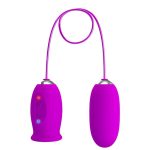 PRETTY LOVE - VIBRATORE RICARICABILE DAISY DUAL EGG VIOLA - immagine 2