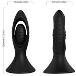 ARMONY - VIBRATORE E PLUG ANALE IN SILICONE NERO - immagine 4