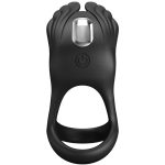 PRETTY LOVE - SILAS ANELLO PER PENE VIBRANTE 7 VIBRAZIONI IN SILICONE NERO - immagine 4