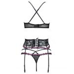 LIVCO CORSETTI FASHION - SNEHANA LC 90443 SUJETADOR + LIGUERO + PANTY NEGRO - immagine 4