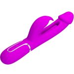 PRETTY LOVE - VIBRATORE DEJON RABBIT 3 IN 1 MULTIFUNZIONE FUCSIA - immagine 3