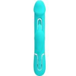 PRETTY LOVE - VIBRATORE DEJON RABBIT 3 IN 1 MULTIFUNZIONE VERDE ACQUA - immagine 2
