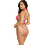 LEG AVENUE - SET TOP E PANTALONI RETE MULTICOLORE - immagine 2