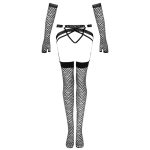 LIVCO CORSETTI FASHION - NEMALIA SET LIGUERO + MEDIAS + GUANTES NEGRO - immagine 4