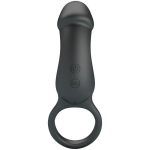 PRETTY LOVE - TRAE ANELLO VIBRANTE CON STIMOLATORE NERO - immagine 2