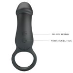PRETTY LOVE - TRAE ANELLO VIBRANTE CON STIMOLATORE NERO - immagine 5