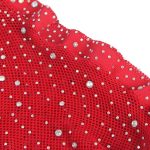 SUBBLIME - 952181 BODYSTOCKING A RETE CON GUANTI E STRASS ROSSO TAGLIA UNICA - immagine 4