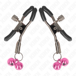 KINK - MORSETTO PER CAPEZZOLI DOPPIA CAMPANA ROSA 6 CM - immagine 2