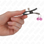 KINK - MORSETTO PER CAPEZZOLI DOPPIA CAMPANA ROSA 6 CM - immagine 3