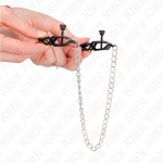 KINK - MORSETTI PER CAPEZZOLI A CATENA PIATTA ARGENTO 30 CM - immagine 4