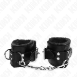 KINK - RESISTENZA DA POLSO IMBOTTITA IN PELLICCIA NERA CON CINTURA NERA REGOLABILE 17-29 CM X 6 CM - immagine 3