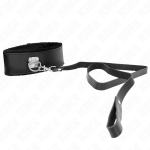 KINK - COLLANA CON CINTURA 116 CM CON CINTURINO IN PELLE NERA REGOLABILE 40-48 CM X 6 CM - immagine 4