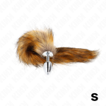 KINK - PLUG ANALE TAGLIA S 7 X 3 CM CON CODA SINTETICA 40 CM MARRONE - immagine 3