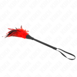 KINK - PIUME DI POLLO SOLLEGATO A FORMA DI CORNO ROSSO 36 CM - immagine 3