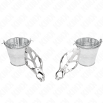 KINK - PINZE PER CAPEZZOLI TRIFOGLIO GIAPPONESE CON SECCHIELLI ARGENTO - immagine 2