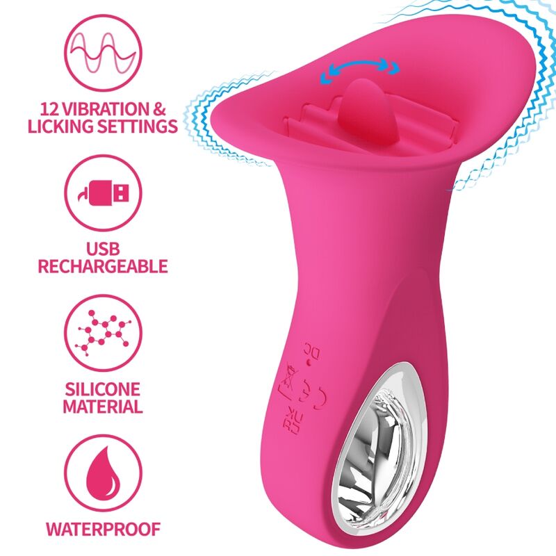 img_191641_5bd5f26f7097315c7b7805a488b7698e_1.jpg PRETTY LOVE - CLYDE VIBRATORE ORALE LINGUA VIBRANTE 12 VIBRAZIONI ROSA - immagine 1