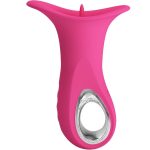 PRETTY LOVE - CLYDE VIBRATORE ORALE LINGUA VIBRANTE 12 VIBRAZIONI ROSA - immagine 4