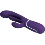 PRETTY LOVE - SHANIA VIBRATORE TRIPLO CONIGLIO MULTIFUNZIONE VIOLA - immagine 5