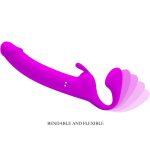 PRETTY LOVE - ZANINI STRAPLESS STRAP-ON 10 VIBRAZIONI VIOLA - immagine 5