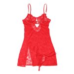 SUBBLIME - 954208 BABYDOLL IN PIZZO CON SPALLINE REGOLABILI ROSSO S/M - immagine 4