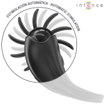 INTENSE - MABEL ANELLO VIBRANTE 10 VIBRAZIONI CON STIMOLATORE CLITORIDEO NERO - immagine 3