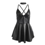SUBBLIME - 955380 ABITO CON SPALLINE IN PELLE NERA L/XL - immagine 5