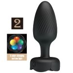 PRETTY LOVE - VARIAN PLUG ANALE CON LUCE LED NERO 10,8 CM