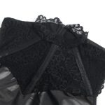 SUBBLIME - 957544 VESTIDO DE CUERO CON CUELLO DE ENCAJE NEGRO S/M - immagine 5