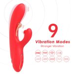 ARMONY - VIBRATORE STIMOLATORE PUNTO G E CLITORIDE CON LINGUA OSCILLANTE ROSSO - immagine 3