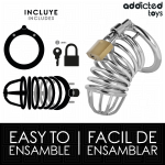 ADDICTED TOYS LOCKED - GABBIA PER PENE IN METALLO CON CELLULE DI FERRO TAGLIA M - immagine 4