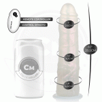 COCK MILLER - DILDO CON VENTOSA, LUCI E VIBRAZIONE CON TELECOMANDO BIANCO 20,5 CM - immagine 2
