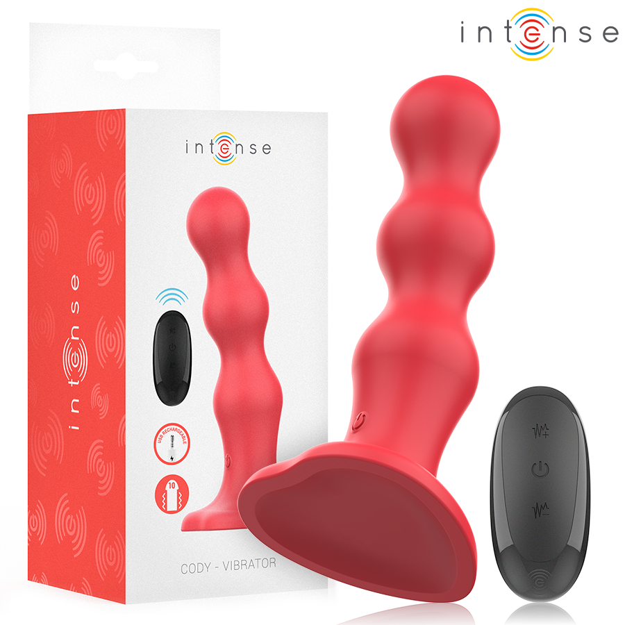 INTENSE - CODY VIBRATORE CON VENTOSA TELECOMANDO ROSSO