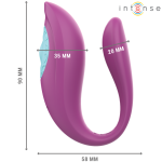INTENSE - ANNIE VIBRATORE E STIMOLATORE A FORMA DI U TELECOMANDO VIOLA - immagine 4