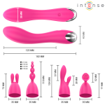 INTENSE - VIBRATORE CHER CON 20 MODALITÀ E TESTINE INTERCAMBIABILI - immagine 2
