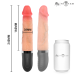 MR INTENSE - VIBRATORE JEANS SU E GIÙ IN SILICONE CON EFFETTO CALORE 24 CM -Ø- 3,8 CM - immagine 5