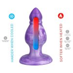 SILEXD - QUEEN ANAL PLUG FANTASY SILICONE LIQUIDO TERMOREATTIVO VIOLA 9,2 CM - immagine 5